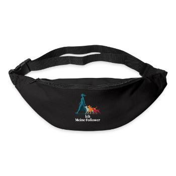 Ich & meine Follower – Hundehumor Design - Gürteltasche - Schwarz - Vorne