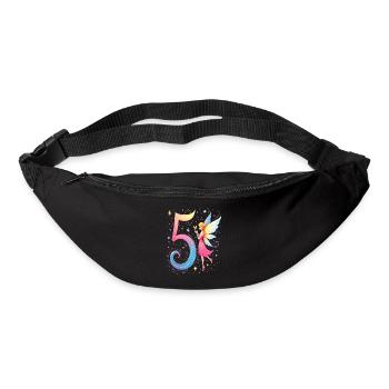 Douce Fée 5ème Anniversaire pour les filles - Sac banane - noir - Devant