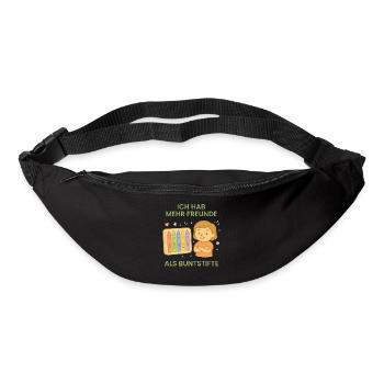 Ich Hab Mehr Freunde Als Buntstifte im - Gürteltasche - Schwarz - Vorne