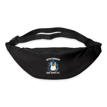Good morning? Very Thin – Penguin Saying - Bum bag - black - Front