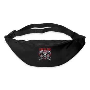 Motorcycle Skull Ride or Die Biker Chopper Rock - Bum bag - black - Front