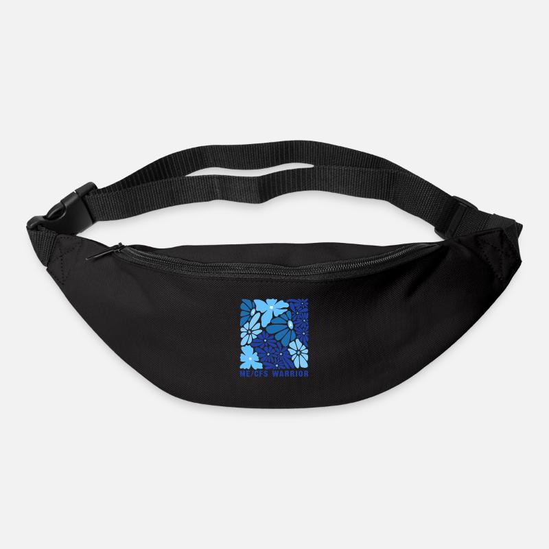 ME CFS Warrior Blumenmuster - Gürteltasche - Schwarz