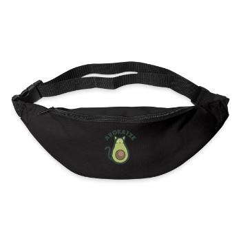 Avokatze - Avocado und Katze - Wortspiel - Gürteltasche - Schwarz - Vorne