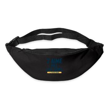 J’aime pas les gens T-shirt drôle français - Sac banane - noir - Devant