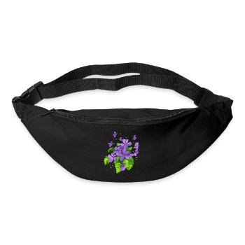 Blumen - Gürteltasche - Schwarz - Vorne