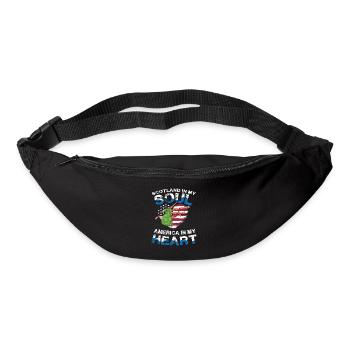 Scotland In My Soul America In My Soul - Bum bag - black - Front