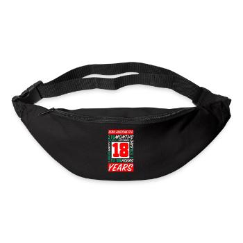 Adolescent 18 Ans Anniversaire Mois Heures - Sac banane - noir - Devant