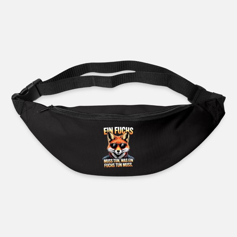 Fuchs Spruch Ein Fuchs Muss Tun Was Fuchs Tun Muss - Gürteltasche - Schwarz