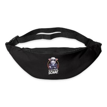 Cool sheep with sunglasses and leather jacket - Bum bag - black - Front
