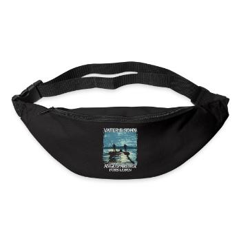 Père et fils en tant que partenaires de pêche - Sac banane - noir - Devant