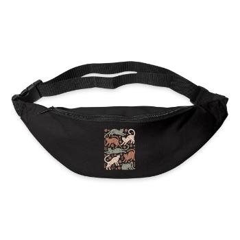 Katzen Boho Muster für Katzenliebhaber - Gürteltasche - Schwarz - Vorne