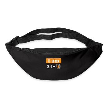 Ich bin 24 plus Bier 25. Geburtstag - Gürteltasche - Schwarz - Vorne