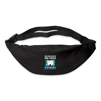Zahn Dentist Rezeptionist Zahnarzt - Gürteltasche - Schwarz - Vorne