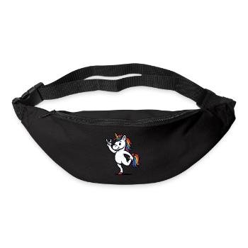 Unicorn Rockhorn Sayings Fun Design - Bum bag - black - Front