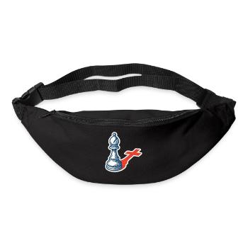 Chess Player Funny Bishop Shadow Design - Bum bag - black - Front