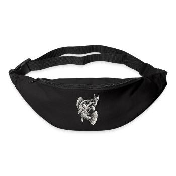 Rock Musique Poisson Drôle Metal Musique Rétro - Sac banane - noir - Devant