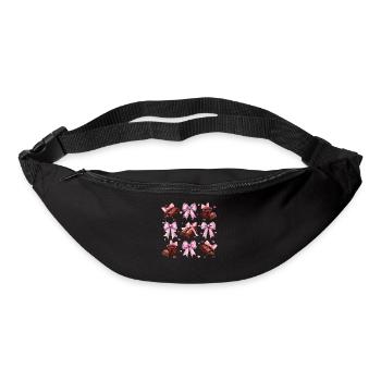 Flirtatious Bow Chocolate Chocolate Bar Girl Mom - Bum bag - black - Front