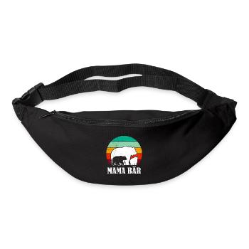 Maman enceinte Maman Ours Bientôt Maman Drôle - Sac banane - noir - Devant