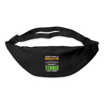 Tennis and Wine for Tennis Players - Bum bag - black - Front