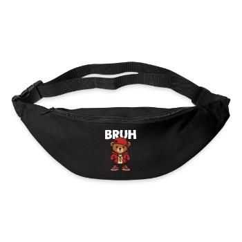Bruh Klassischer Hip Hop Ausdruck 90er Jahre Street Vibe - Gürteltasche - Schwarz - Vorne