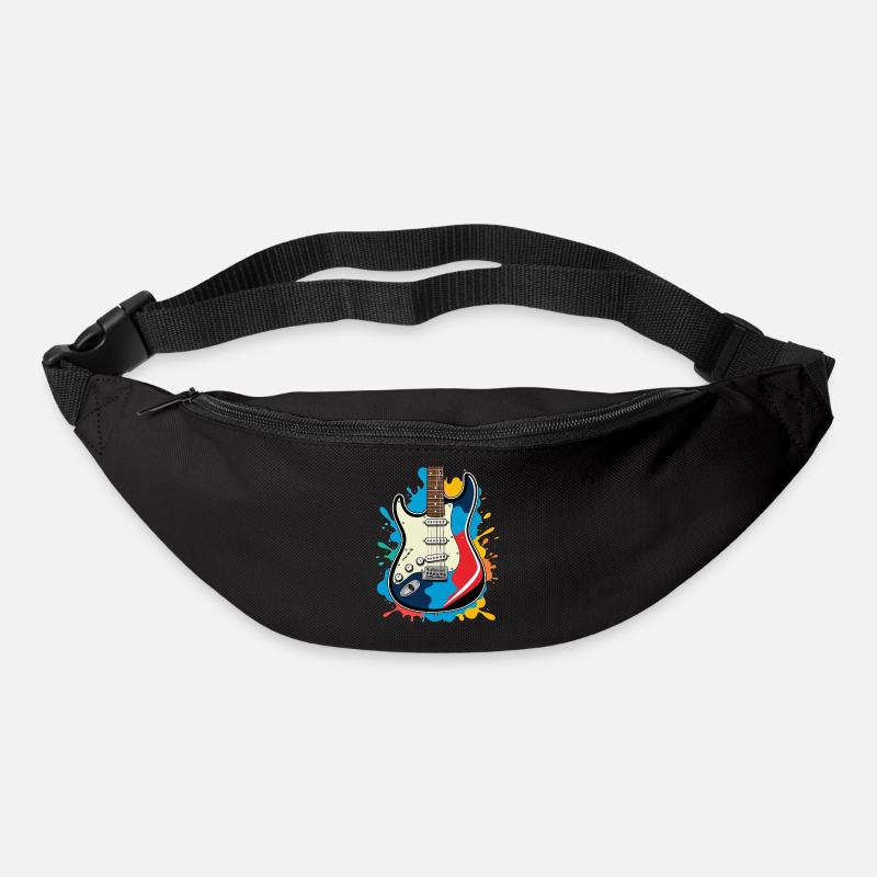 Kreative E-Gitarren Illustration - Gürteltasche - Schwarz
