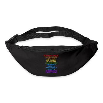 Social Justice Love Equality Human Rights  - Bum bag - black - Front