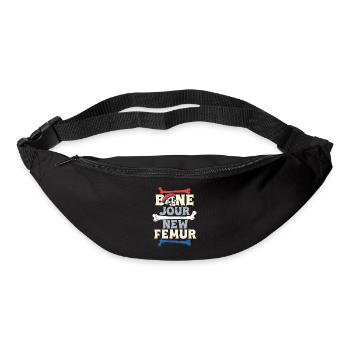 Fracture de la jambe Fracture de la cuisse Jour - Sac banane - noir - Devant