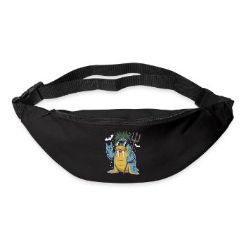 Walross Punk Rocker Halloween  - Gürteltasche - Schwarz - Vorne