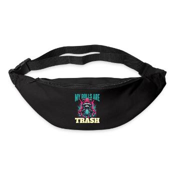 My Rolls Are Trash Funny Dice Quote RPG Humor - Bum bag - black - Front