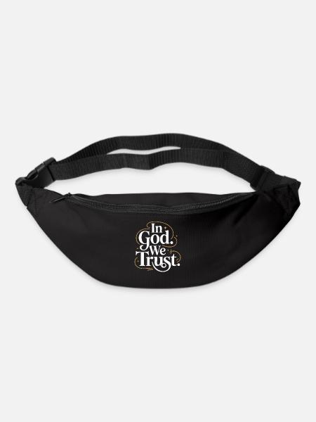 In God We Trust Design - Gürteltasche - Schwarz
