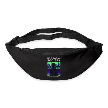 Pas aujourd’hui Société Streetwear style Phonk motif - Sac banane - noir - Devant