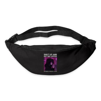 Tais-toi et apporte-moi un café Anime Girl Coffee Phonk - Sac banane - noir - Devant