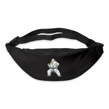 Tortue Karaté Arts Martiaux - Sac banane - noir - Devant