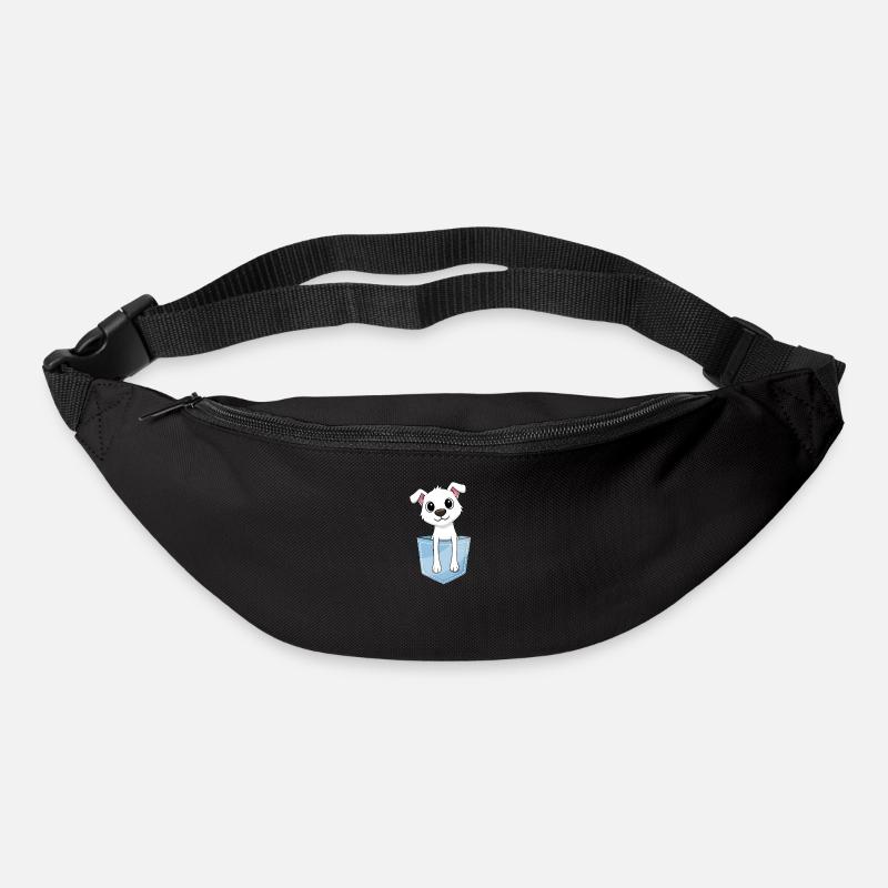 Chiot mignon dans la poche - Sac banane - noir