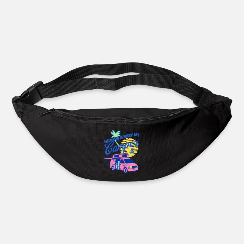 La maison est là où mon camping-car est le design de fourgon - Sac banane - noir