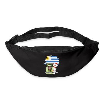Weihnachtsfeier mit Mate und Schneemann - Gürteltasche - Schwarz - Vorne