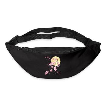 Full Moon with Cherry Blossom - Bum bag - black - Front