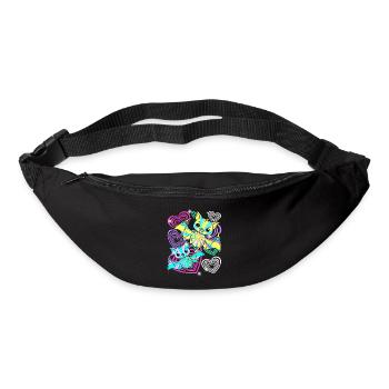 Chauves-souris rétro Halloween Enfants - Sac banane - noir - Devant