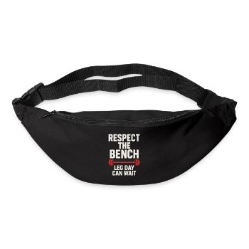 Drôle de développé couché Meme Spot Me Bro Powerlifting - Sac banane - noir - Devant