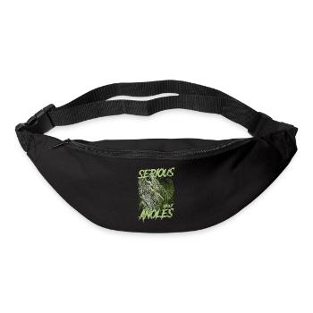 Ernsthaft über den kubanischen Ritter Anolis Reptilienhalter - Gürteltasche - Schwarz - Vorne