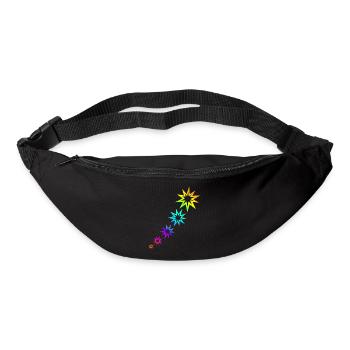 Bunte Sterne - Gürteltasche - Schwarz - Vorne