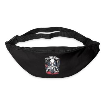 Kaffee Verfluchtes Skelett Brauen Gruseliges Halloween - Gürteltasche - Schwarz - Vorne