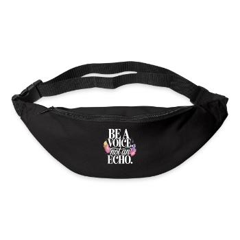 Be a Voice – Mutmacher Spruch im Retro Style - Gürteltasche - Schwarz - Vorne