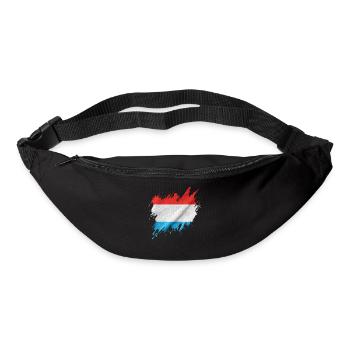 Luxembourg flag, torn style - Bum bag - black - Front