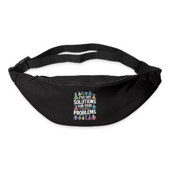 Technicien de laboratoire, j’ai une solution pour le laboratoire médical - Sac banane - noir - Devant