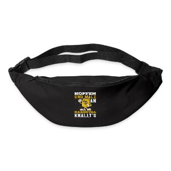 Hopfen Und Malz Lustiger Karneval Helau Fasching - Gürteltasche - Schwarz - Vorne