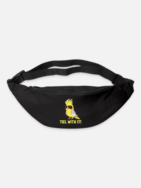 Nymphensittich Humor Vogel - Gürteltasche - Schwarz