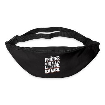 Früher War Alles Leichter Ich Auch 50. Geburtstag - Gürteltasche - Schwarz - Vorne
