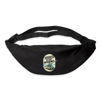  Hooked on Quiet Mornings Fishing Enthusiast - Bum bag - black - Front