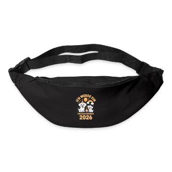 Je vais être un chiot chien grand frère 2026 - Sac banane - noir - Devant